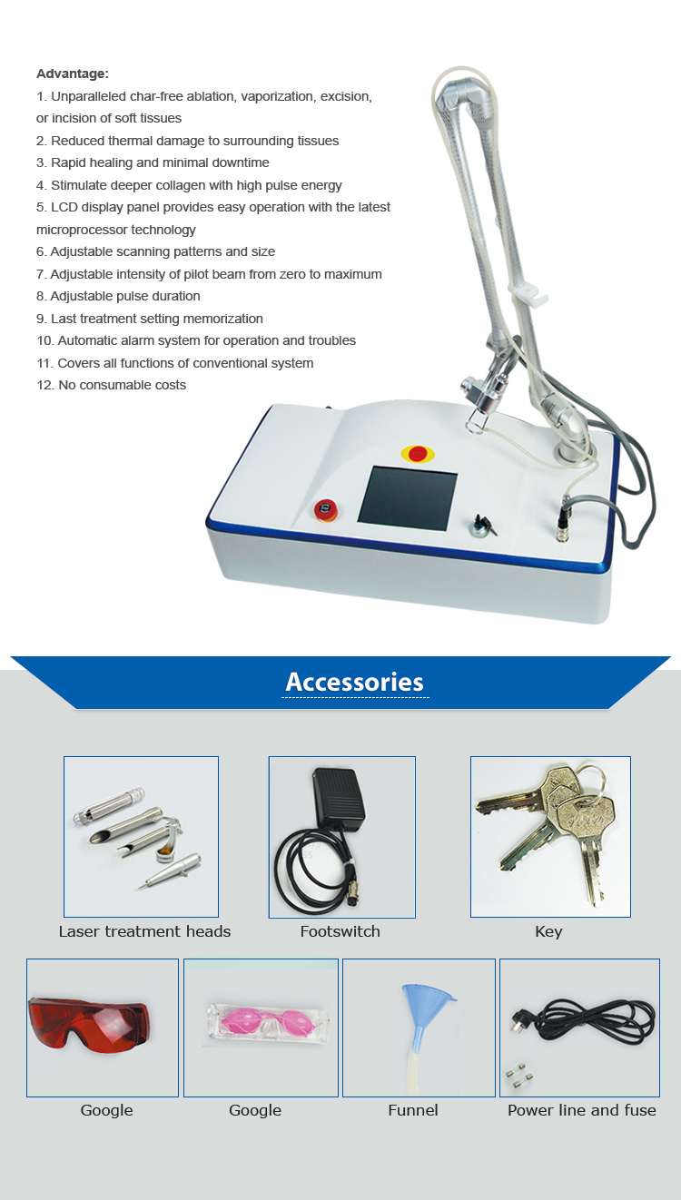 Portable CO2 Fractional Laser Vaginal Rejuvenation Beauty Machine