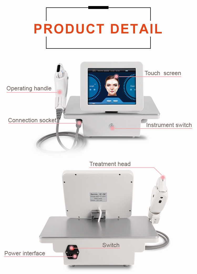 Hifu High Intensity Focused Ultrasound Hifu Face Lift Machine