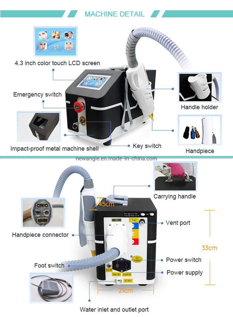 Beauty 1064nm 532nm 1320nm ND YAG Laser Tattoo Removal System