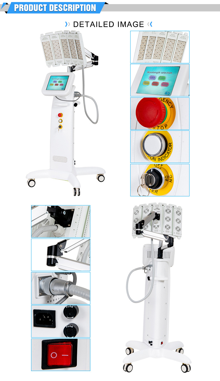 Professional PDT LED Machine PDT Phototherapy Equipment 5 Colors LED Light