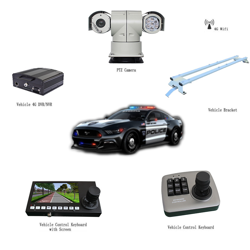 120m Night Vision Vehicle IR High Speed Pan / Tilt CCTV Camera