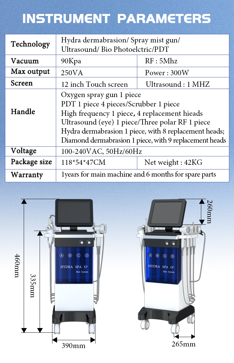 Factory Price Hydra Peel & Hydra Facial Skin Care PDT Beauty Machine