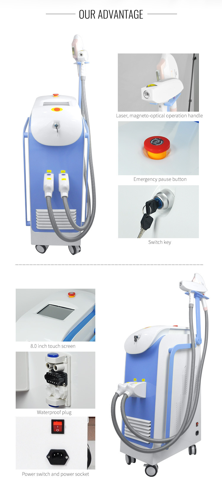 Permanent Hair Removal Opt Shr IPL Laser Machine for Tattoo Removal