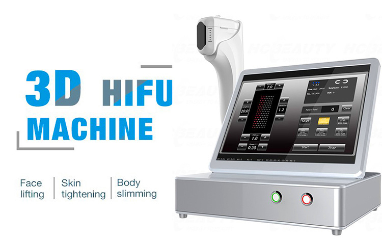 portable Facial Beauty Equipment 3D Hifu Beauty Machine 8 Cartirdges Body Slimming