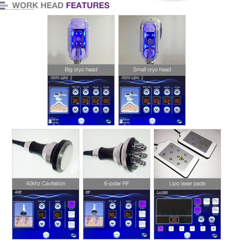 Fat Freezing Laser Cryolipolysis RF Lipo Beauty Cavitation Machine