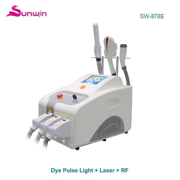 Portable Opt Shr Hair Removal Machine / IPL RF ND YAG Laser 3 in 1 Machine