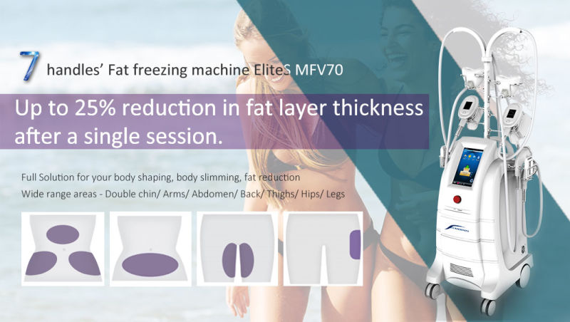 Body Contouring Fat Freezing Slimming Cryolipolysis Machine with 7 Cryo Handles