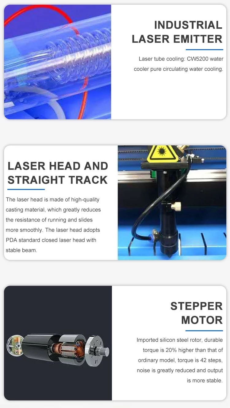 Custom Made 90W 1610 CO2 Laser Engraving Cutting Machine CO2 Laser Machine