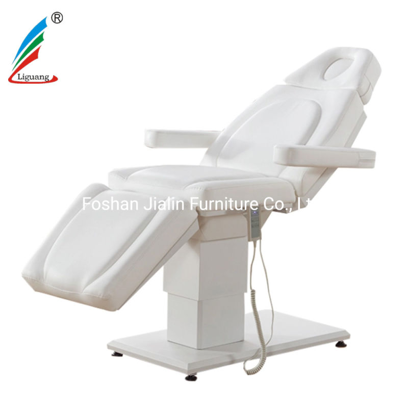 Modern White Beauty SPA and Clinic Use 3 Motor Electrical Facial Bed