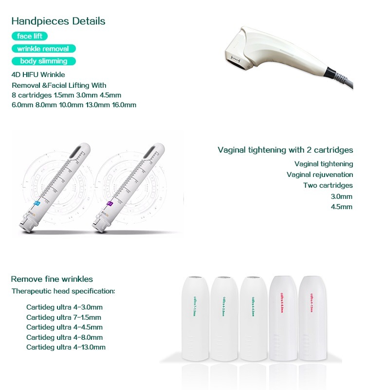 2020 New Trend 12 Lines 4D Hifu 3D 2 in 1 4D Face Treatment Machine Vmax Hifu Machine Hifu Slimming Machine