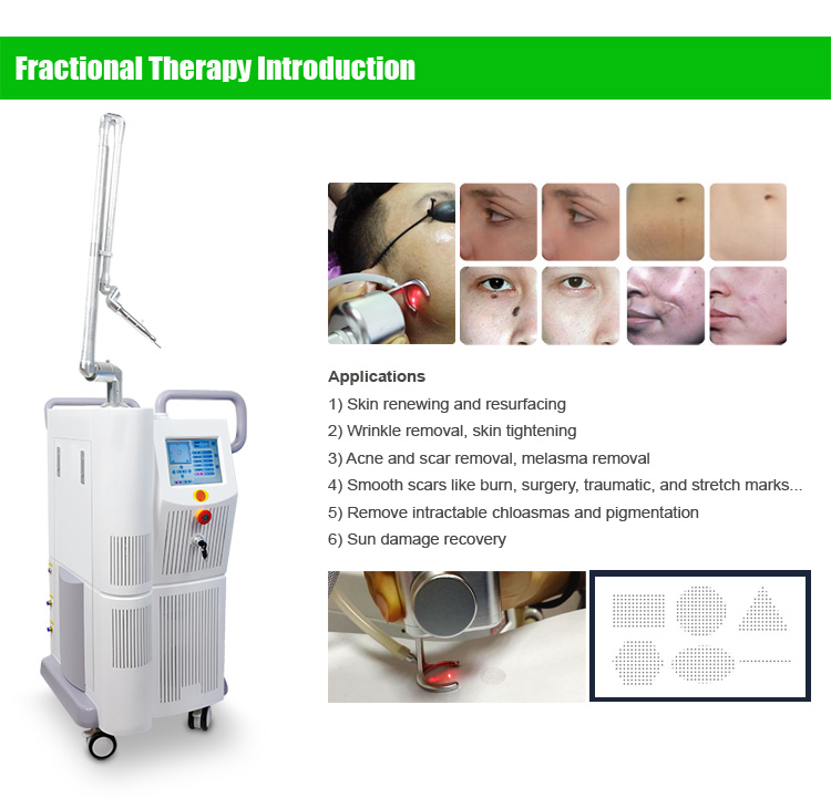 Vertical Fractional CO2 Laser Beauty Equipment Skin Care Resurfacing Machine