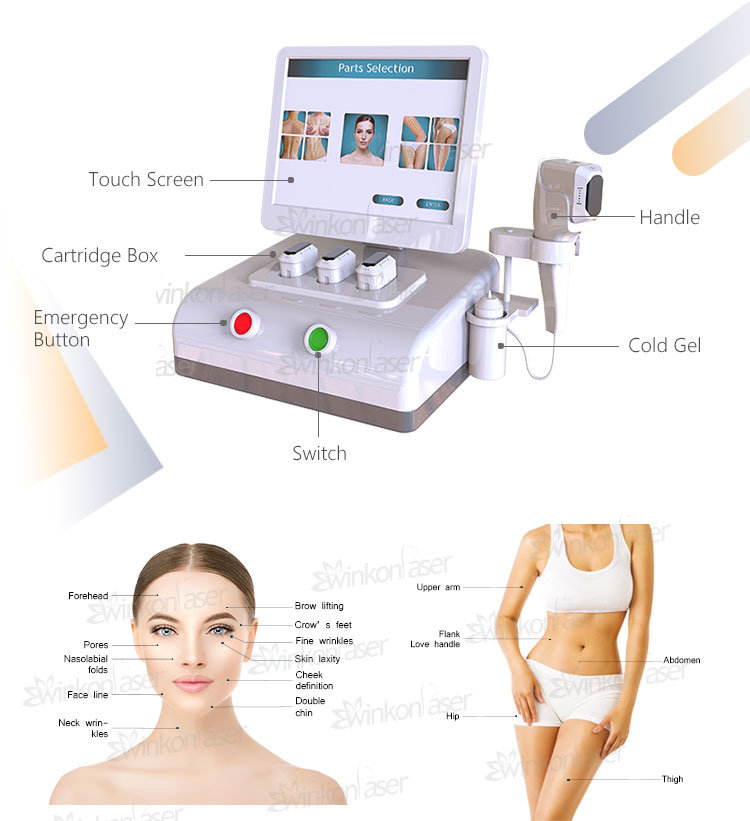 3D Hifu Face Lifting Beauty Devices / Hifu Face Lifting Machine / High Intensity Focused Ultrasound Hifu for Face