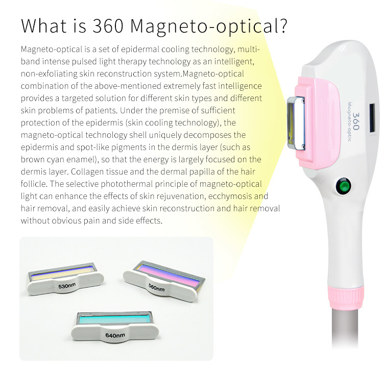 Stationary 360 Magneto Optic Shr ND YAG Laser Tattoo Hair Removal Machine