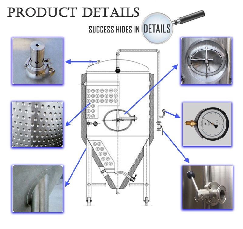 200L, 300L 500L Home Made Beer Fermenting Machine