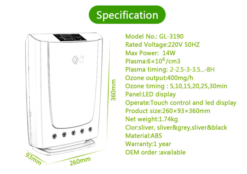 Multifunctional Plasma Generator Air Purifier Water Treatment