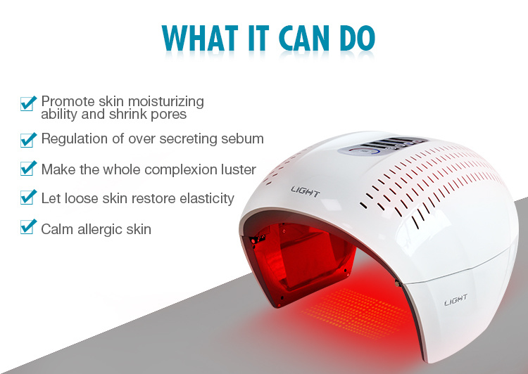 Portable Phototherapy LED Infrared Light Therapy Beauty Machine PDT for Facial Skin Whitening Rejuvenation Tightening Care Anti-Aging Acne Treatment