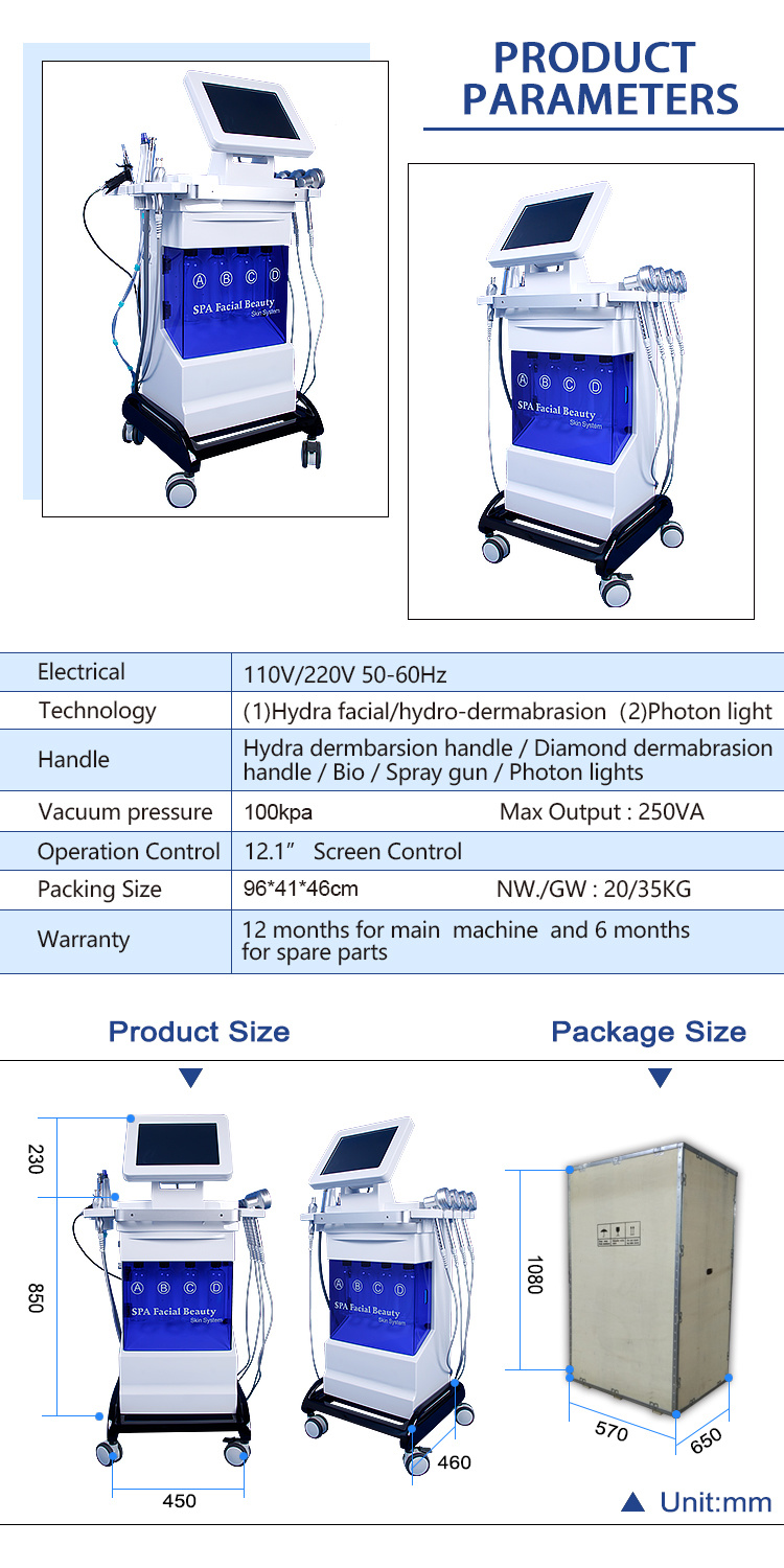 Popular Hydra Facial Microdermabrasion Skin Care Beauty Machine