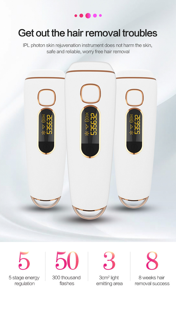 Electric Body Facial Permanent Hair Removal Personal Care Painless IPL Laser Pulse Light Epilator