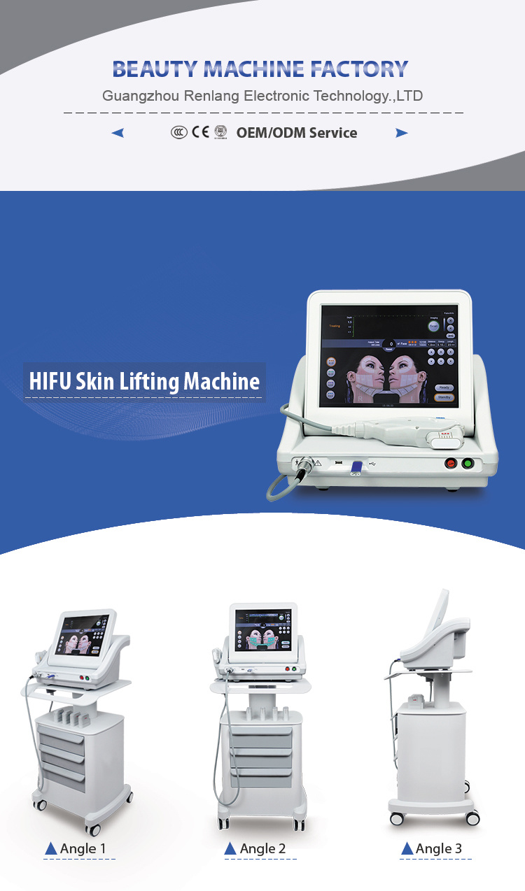 Ultrasonic Conductive Technique Wrinkle Removal / Face Lifting Hifu Anti-Aging Machine