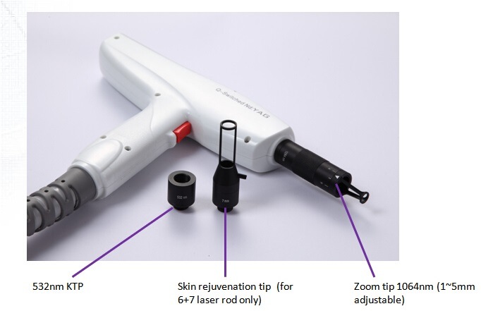 532nm & 1064nm Laser Q-Switch ND YAG Laser for Tattoo and Oat Nevus Removal