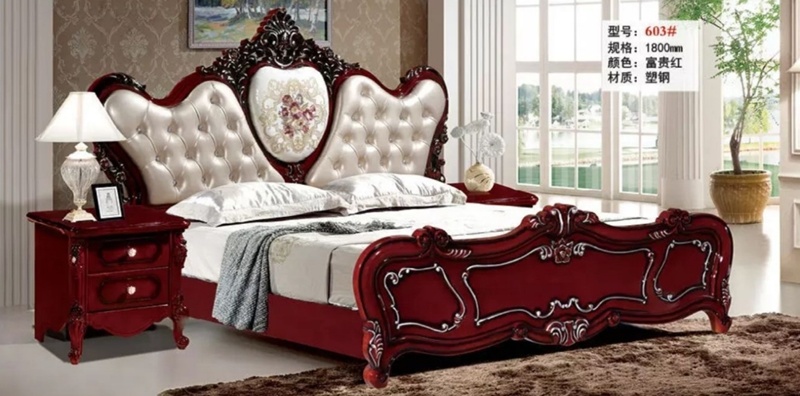 Comfortable Modern Bedroom Furniture Wooden King Size Bed Home Furniture