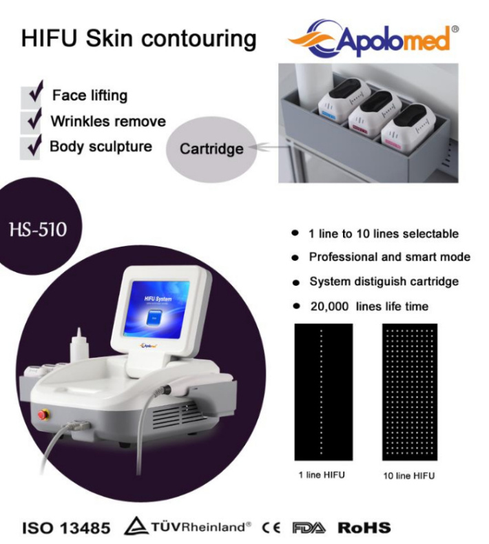 4MHz Popular Hifu Machine for Weight Loss and Wrinkle Removal