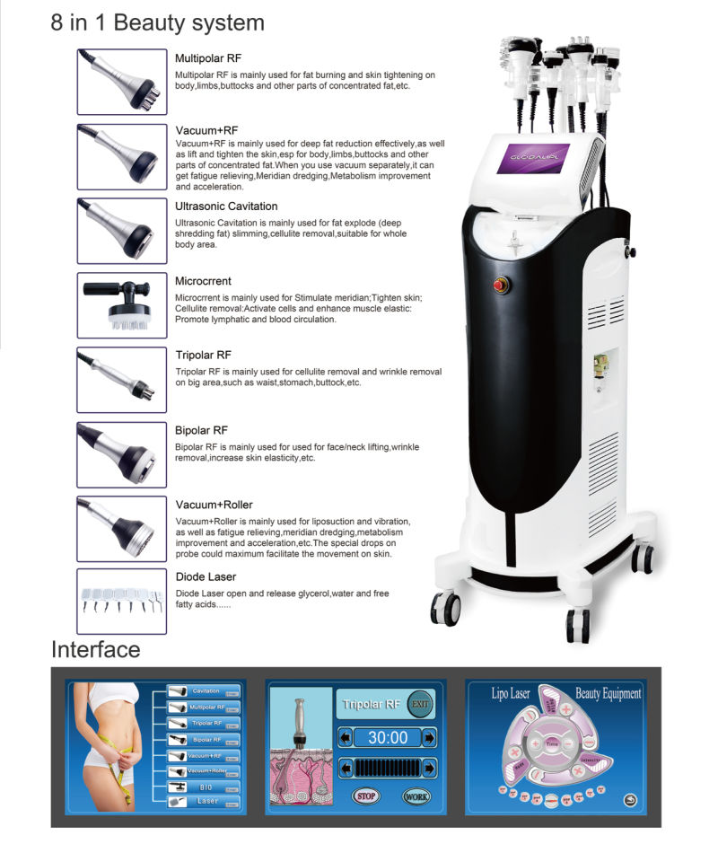 Ultrasound Cavitation RF Body Shaping Machine Lose Weight