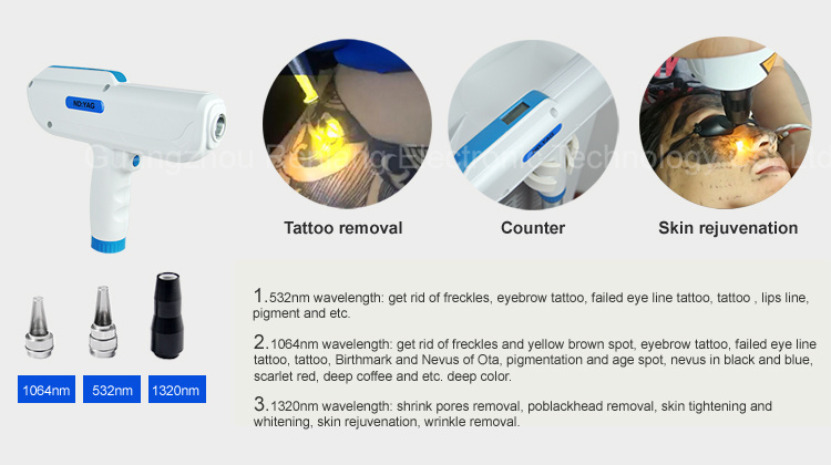 4 in 1 RF+E Light +ND YAG Laser Hair Removal /Tattoo Removal Beauty Machine