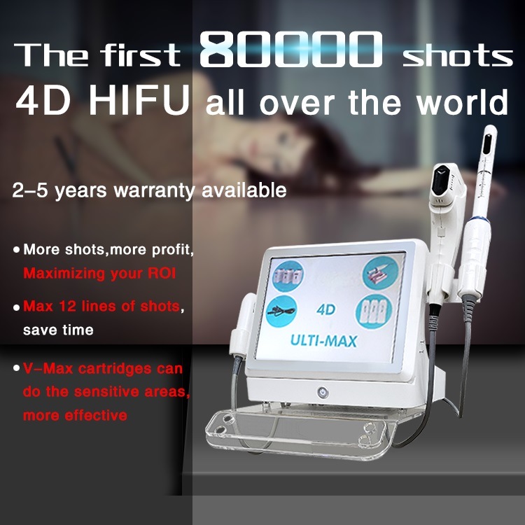 2020 New Trend 12 Lines 4D Hifu 3D 2 in 1 4D Face Treatment Machine Vmax Hifu Machine Hifu Slimming Machine