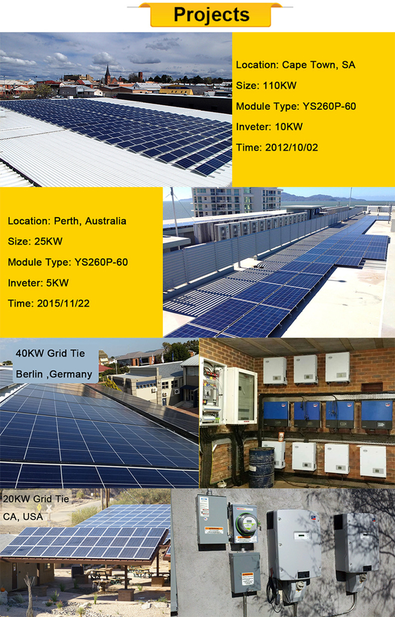 for Home Use 1kw 2kw 3kw Solar Panel System