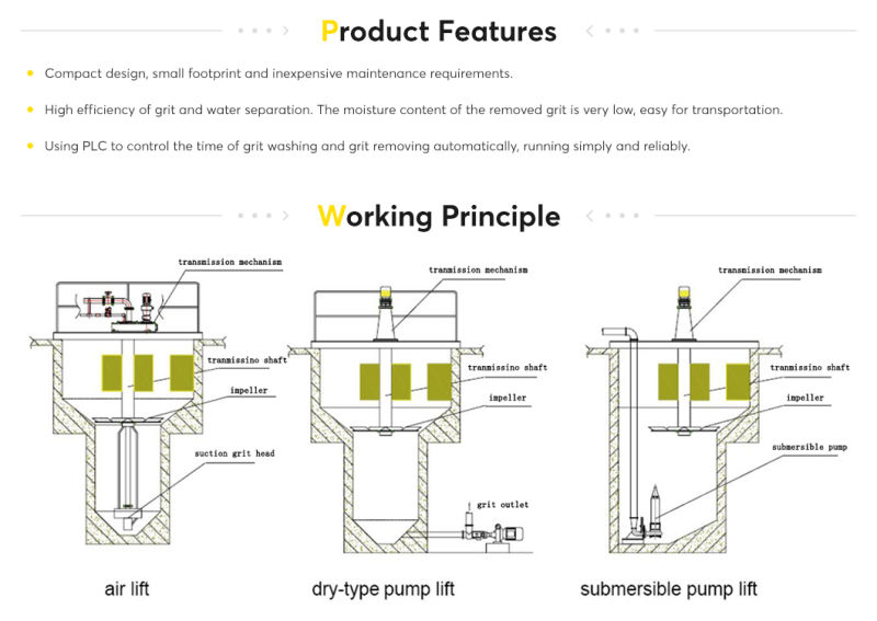 Mechanical Classifier Grit Removal Wastewater Detritor Grit Removal