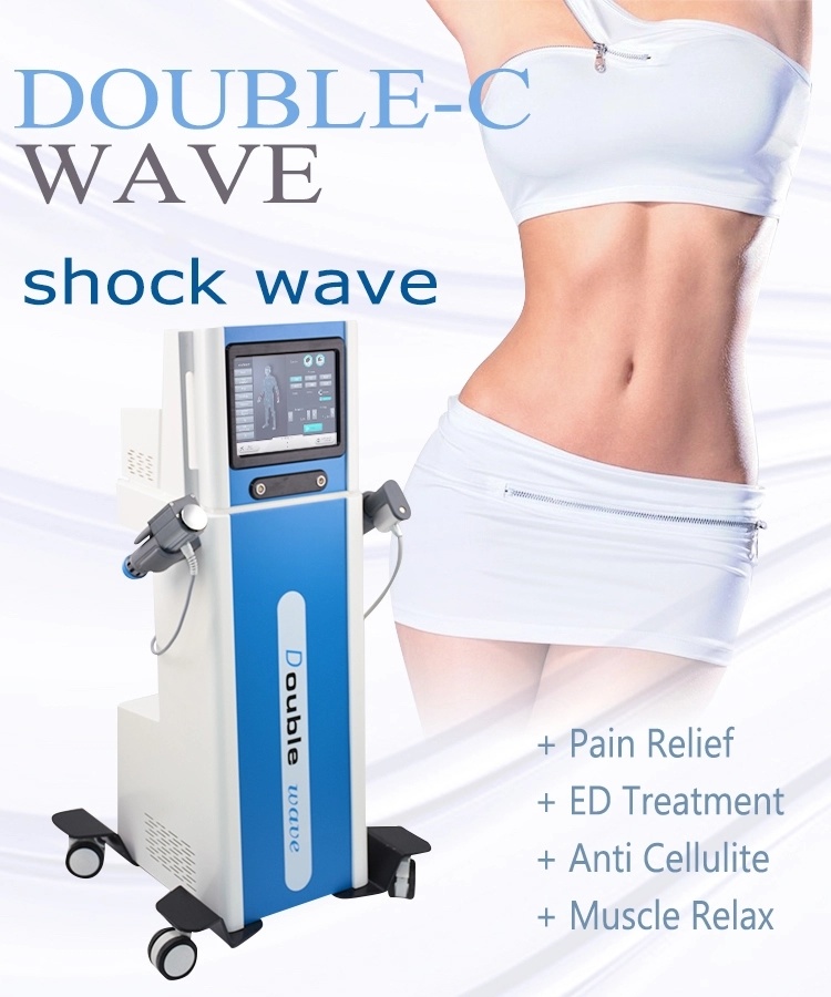 Double Handles Shock Wave Therapy ED Cellulite Treatment Physiotherapy Equipment