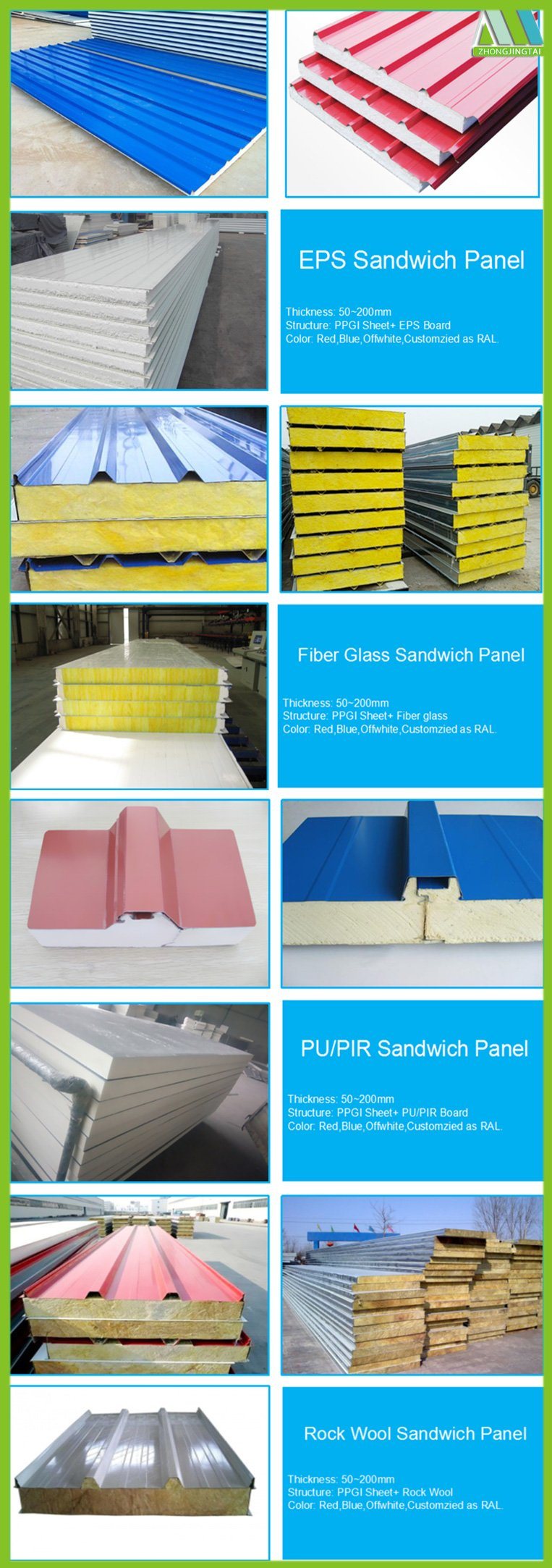 Cheap Corrugated EPS Styrofoam Sandwich Wall Panel Roofing Sheet Home Depot