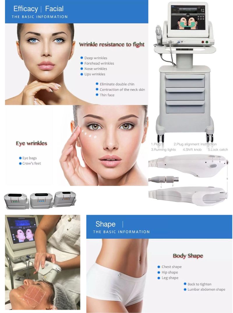 Hifu Ultrasound High Intense Focused Skin Tightening Facial Lifting Beauty Machine