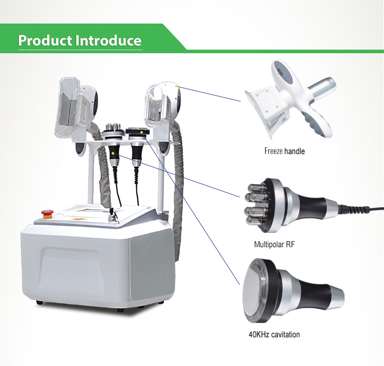 Multisystem Portable Cryolipolysis Slimming Machine with Cavitation RF Slimming Device
