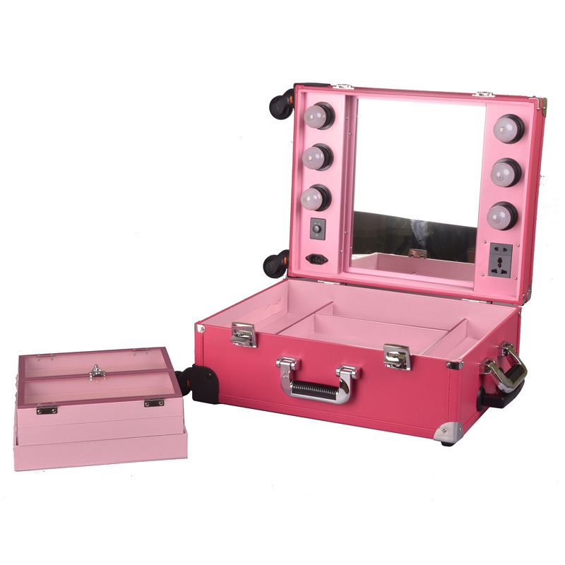 Light Beauty Trolley Case for Cosmetics & Makeup Tools (HB-1002)