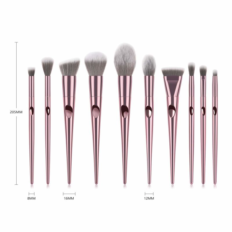 10PCS Make up Brushes Ergonomic Beauty Accessories for Women Cosmetics Tools