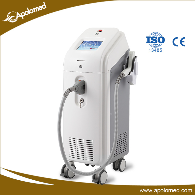 Vertical 1064 and 532nm Laser Tattoo Removal Machine Made in China