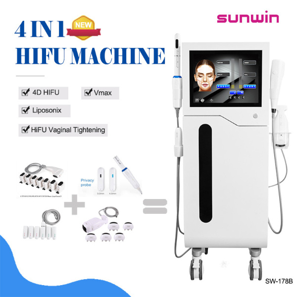 4 in 1 Vertical Anti-Wrinkle Hifu Machine & Korea Hifu Face Lift & Hifu Vaginal Tightening Hifu Liposonix Body Slimming Machine