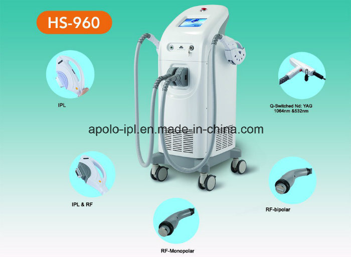 5 in 1 Multifunction IPL RF Elight Q-Switch ND YAG Laser Device for Hair Removal and Tattoo Removal
