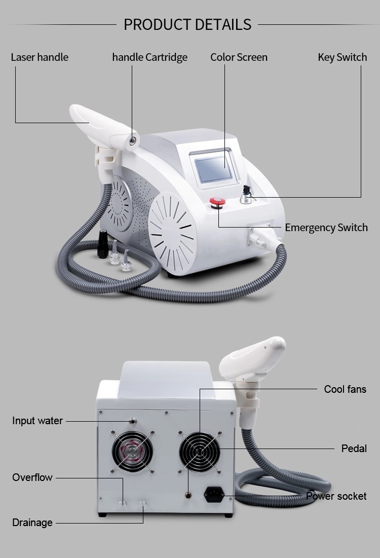 Q Switch ND YAG Laser 1064nm 532nm 1320nm Tattoo Removal Laser Beauty Equipment