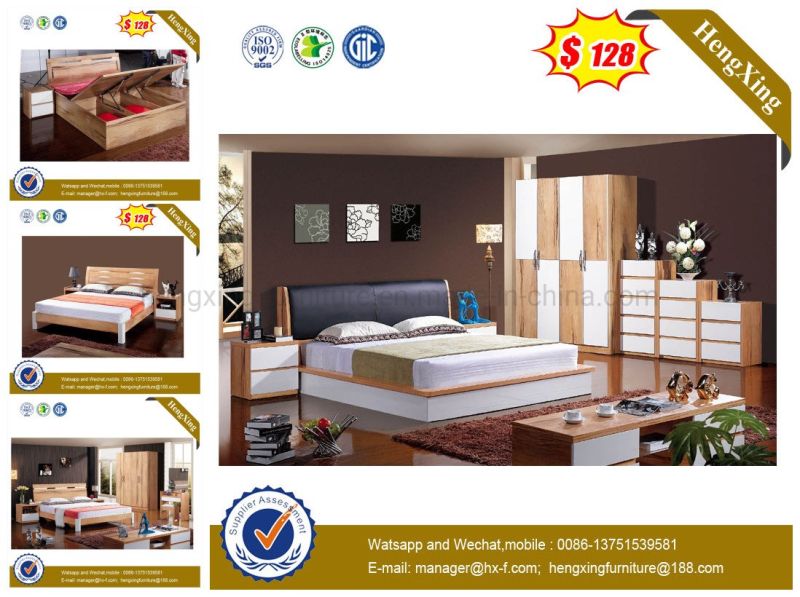 Modern King Size Hotel Home Apartment Living Room Wooden Bedroom Double Bed