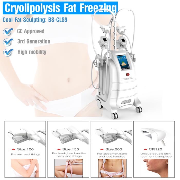 5 Handles Cryolipolysis Fat Freezing Machine Cryolipolysis Slimming Cool Body Sculpting Machine for Fat Reduction