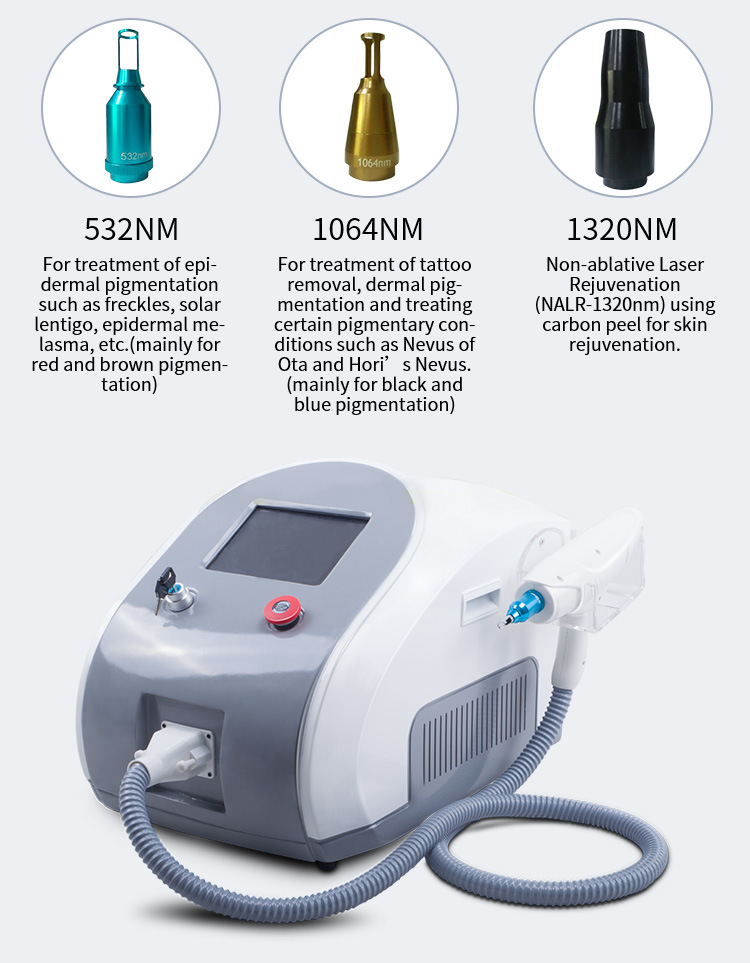 Portable Q-Switch ND YAG Laser Tattoo Pigmentation Removal Laser Beauty Machine