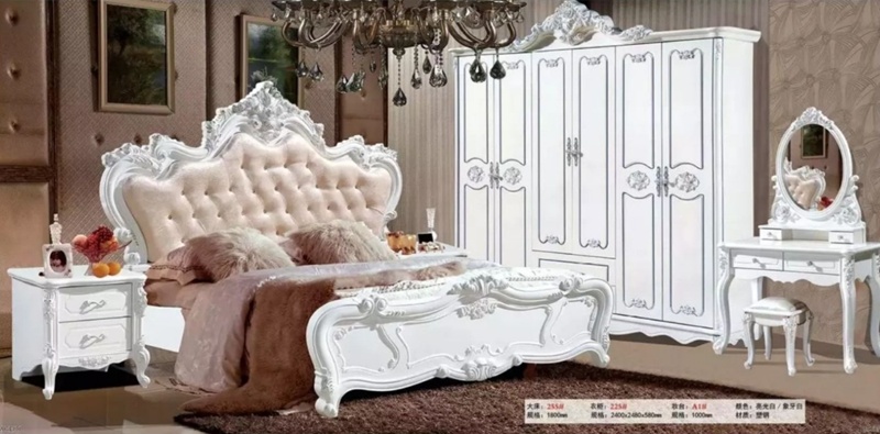 Comfortable Modern Bedroom Furniture Wooden King Size Bed Home Furniture