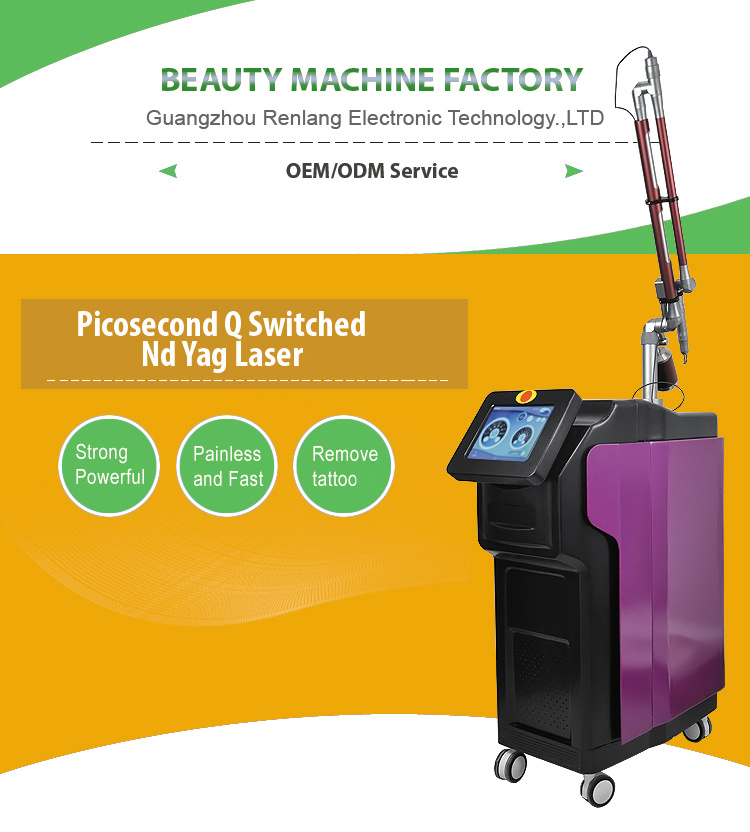 Q Switch ND YAG Tattoo Removal Machine / Laser Pico Picosecond