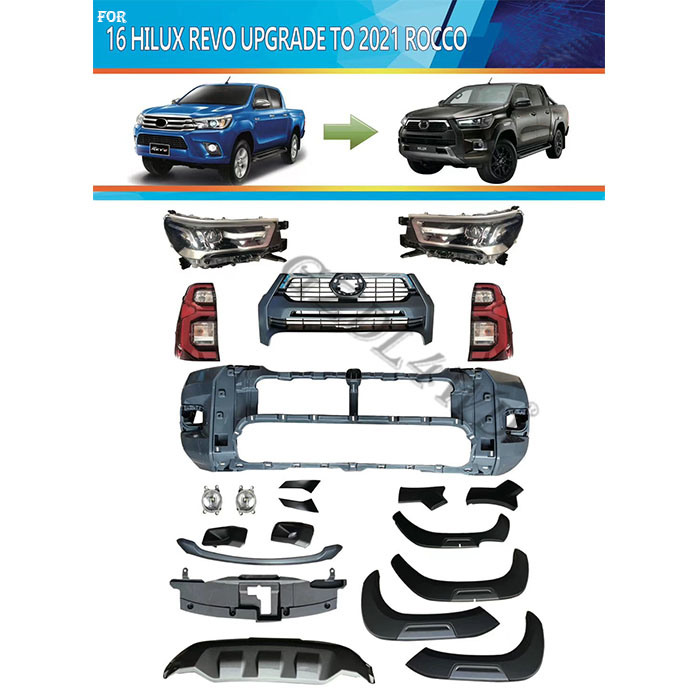 Body Kits Facelift for Toyota Hilux Revo to Rocco 2021 Conversion