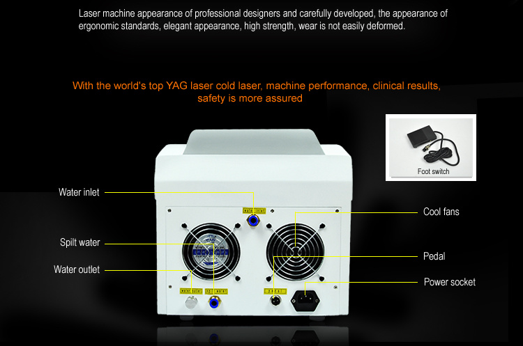 Portable Laser Tattoo Remove Machine Q Switch ND YAG Laser