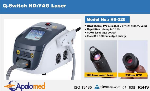 Laser Tattoo Removal ND YAG Laser Q-Switch ND YAG Laser From Apolomed