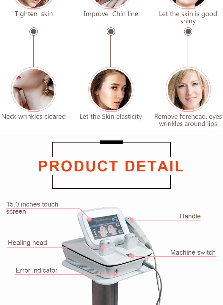 Professional Korea Hifu Focused Ultrasonic Beauty Machine for Wrinkle Removal